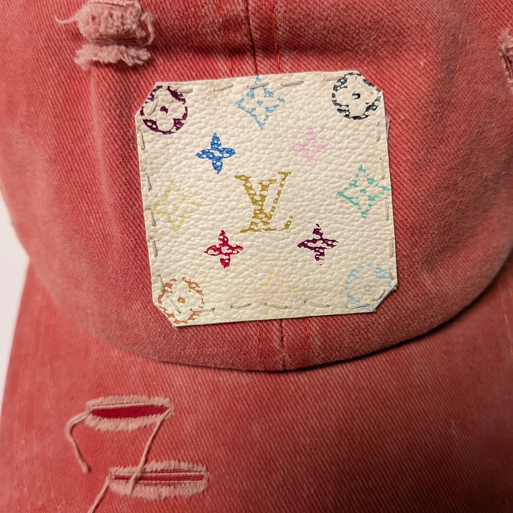 Upcycled Distressed Trucker Cap Louis Vuitton - Picture 2 of 4